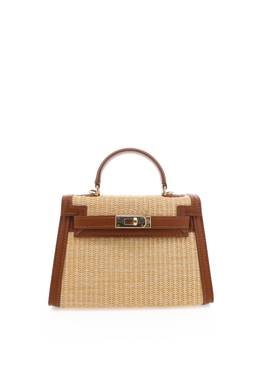 Hariette Raffia Handle Bag