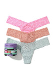 Holiday 3 Pack Signature Lace Low Rise Thongs