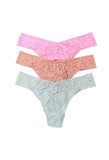 Holiday 3 Pack Signature Lace Original Rise Thongs