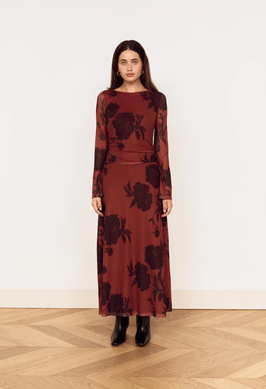 Imani Mesh Midi Dress