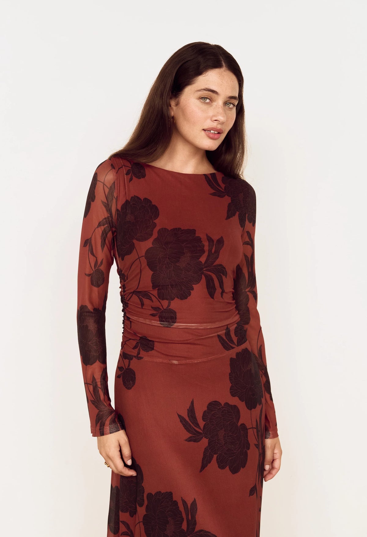 Imani Mesh Midi Dress