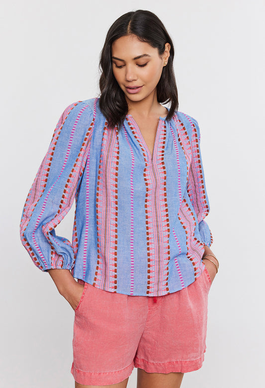 Isal Bright Jacquard Top