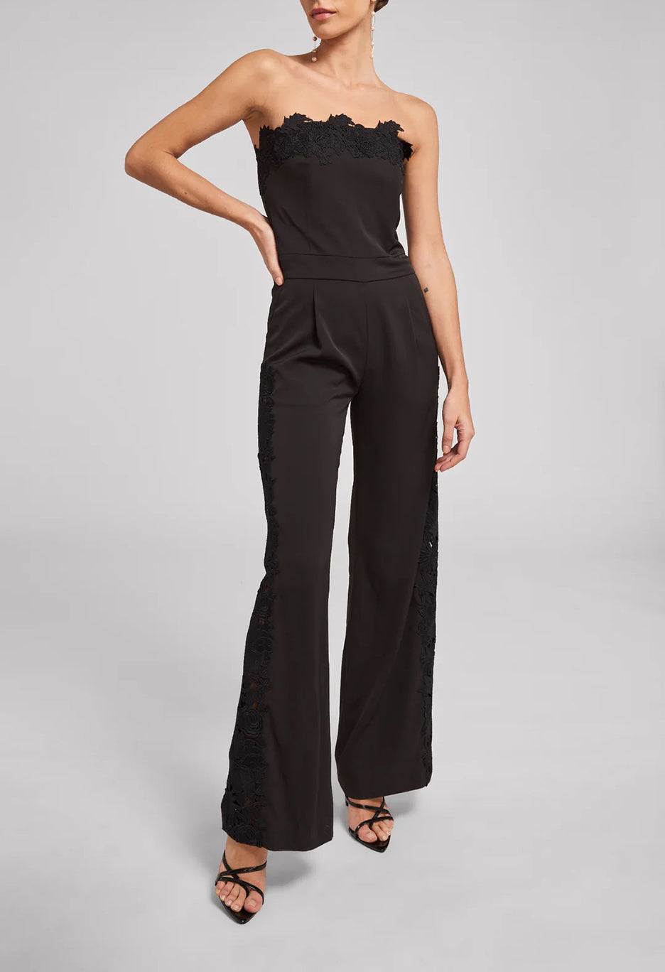 Ebony Lace Combo Jumpsuit