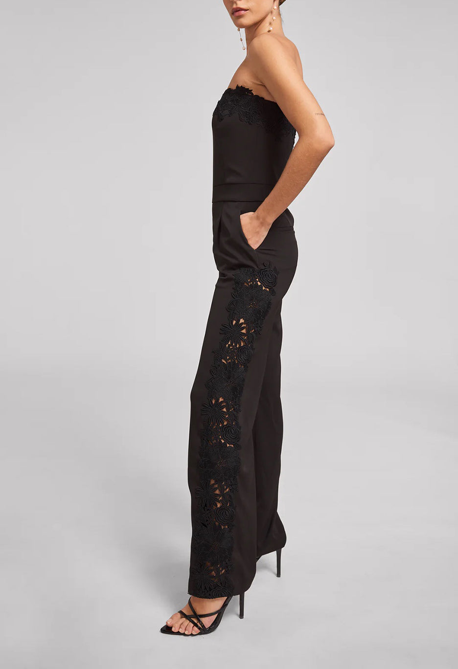 Ebony Lace Combo Jumpsuit