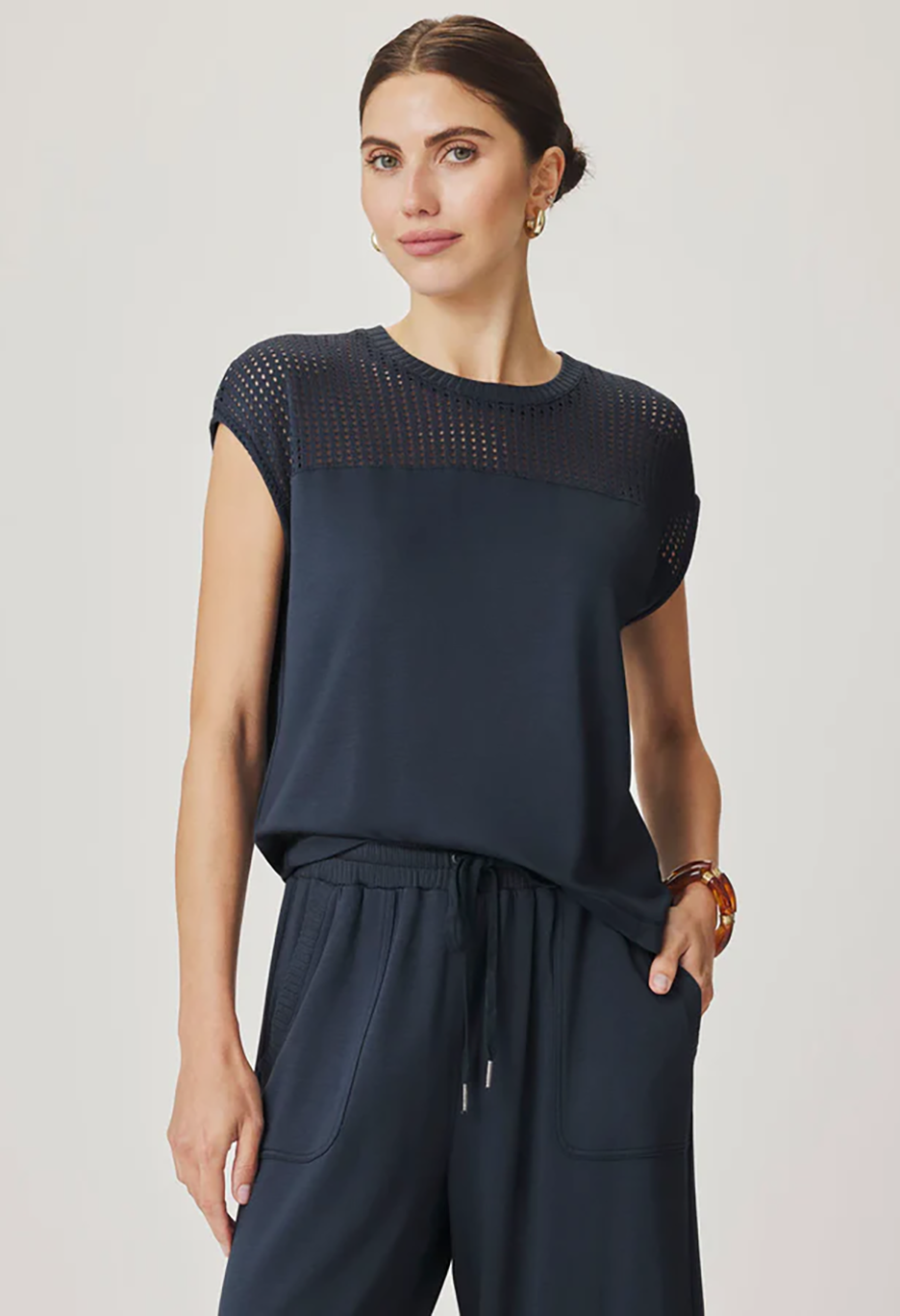 Jada Pointelle Sleeveless Top
