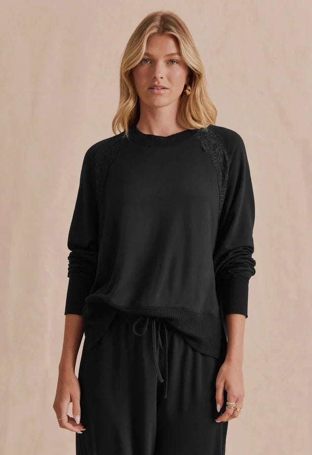 Supersoft Lace Trim Crew
