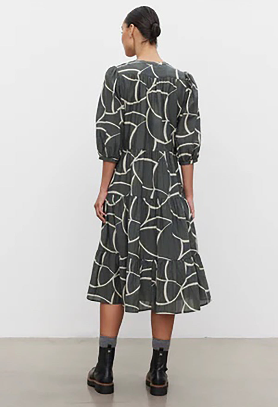 Johanna Printed Silk Cotton Voile Dress