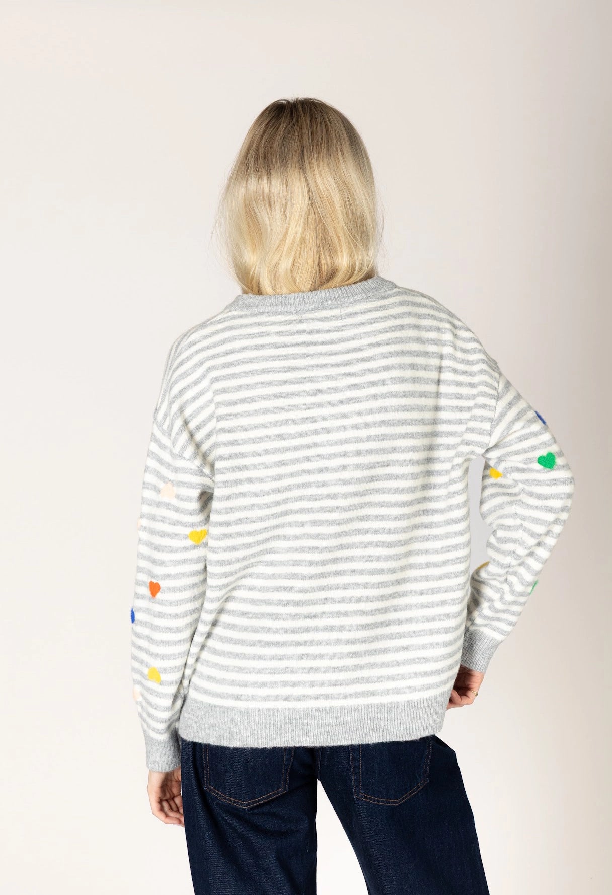 Jaidyn Heart Stripe Sweater