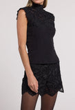 Joya Lace Combo Crepe Top