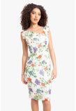 Jackie O Dress- Floral Clear Sequins