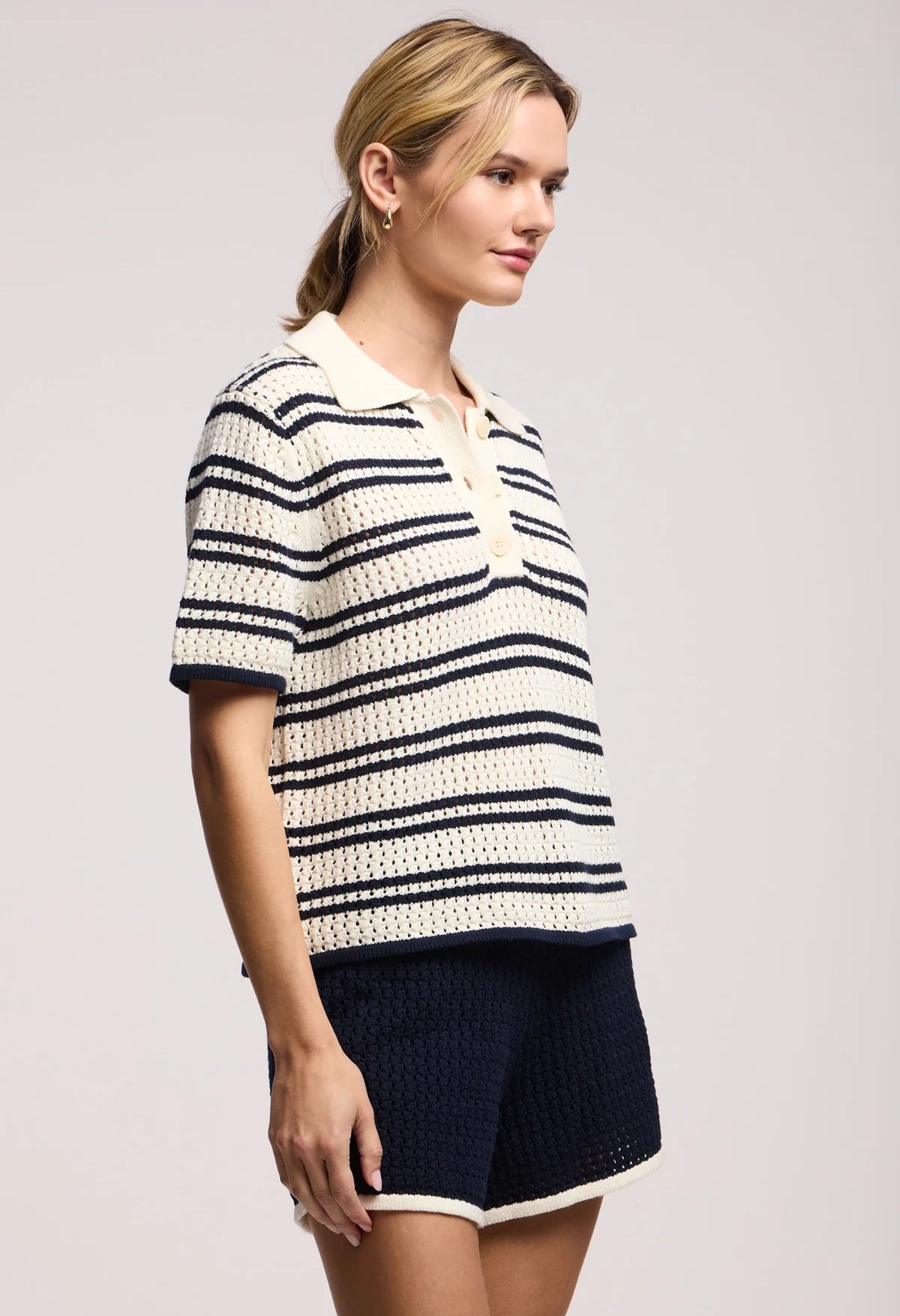 Jennifer Mesh Cotton Knits Short