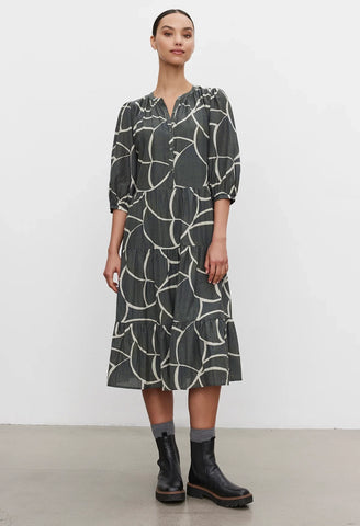 Johanna Printed Silk Cotton Voile Dress