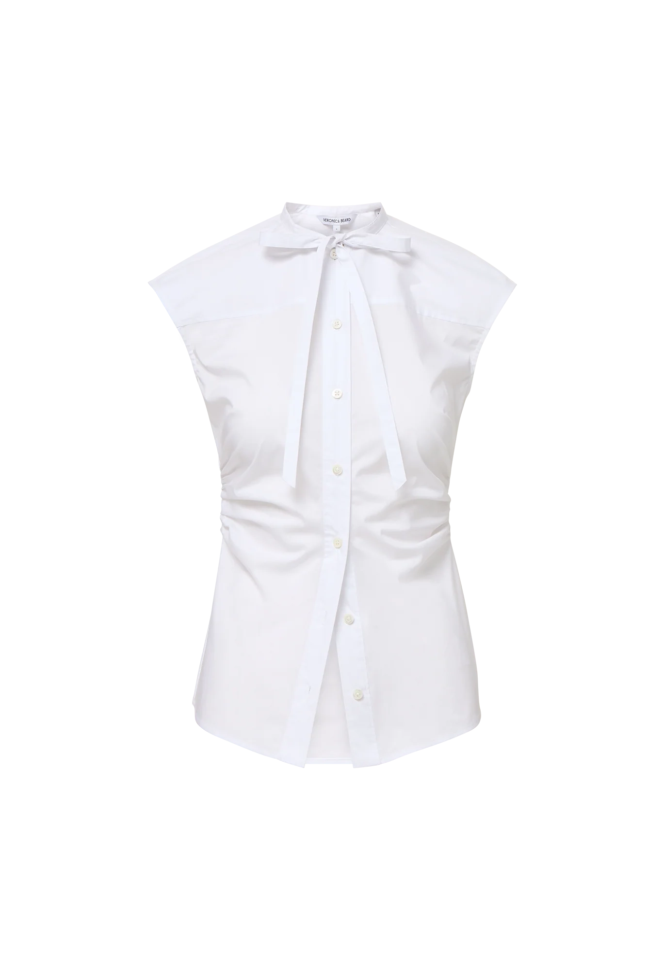 Joon Tie-Neck Button-Down Blouse
