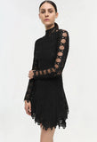 Joy Guipure Lace Long Sleeve Mini Dress