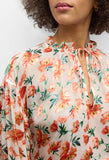 Julius Voluminous Long-Sleeve Floral Burnout Blouse