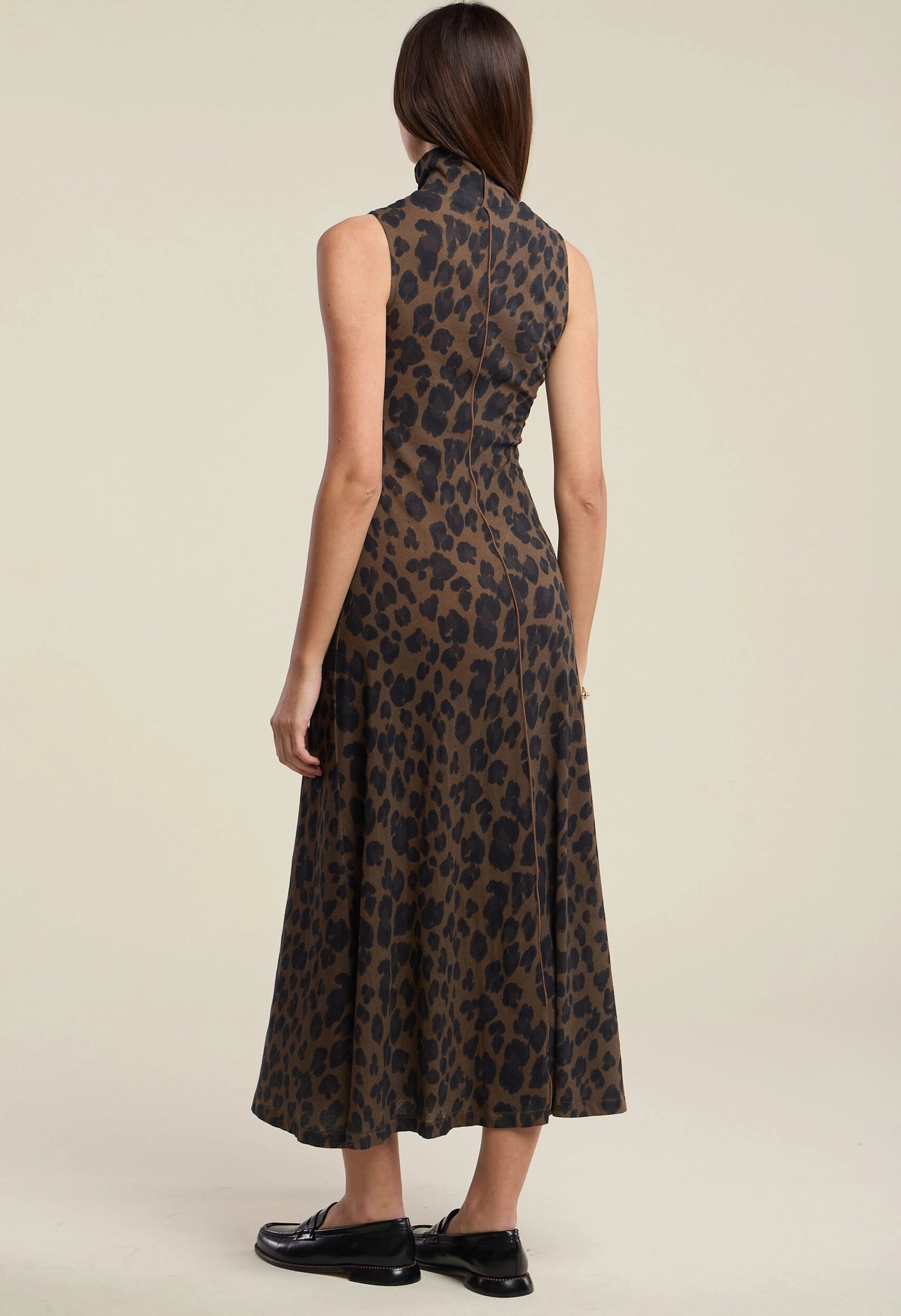 Kelestine Jersey Leopard Print Dress