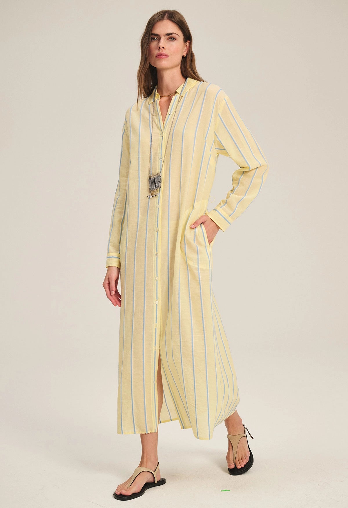 Kimora Yarn Dyed Stripes Dress