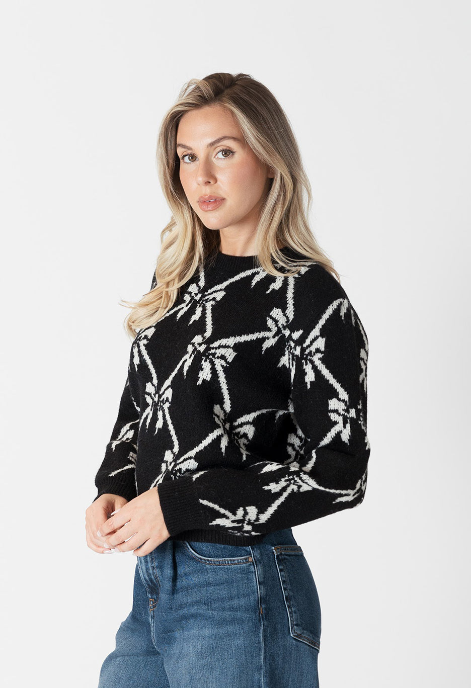 Koda Crewneck with Bow Pattern