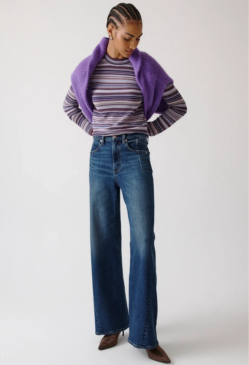 Kyra High Rise Bowed Wide Leg
