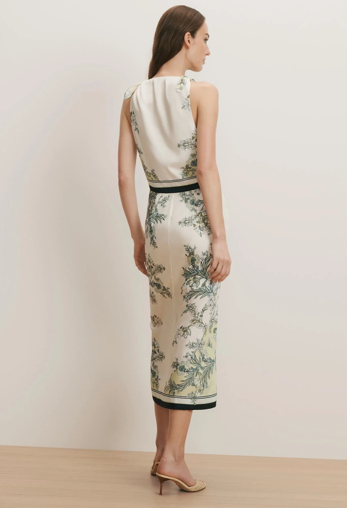 Kaliza Scarf-Print Midi Dress