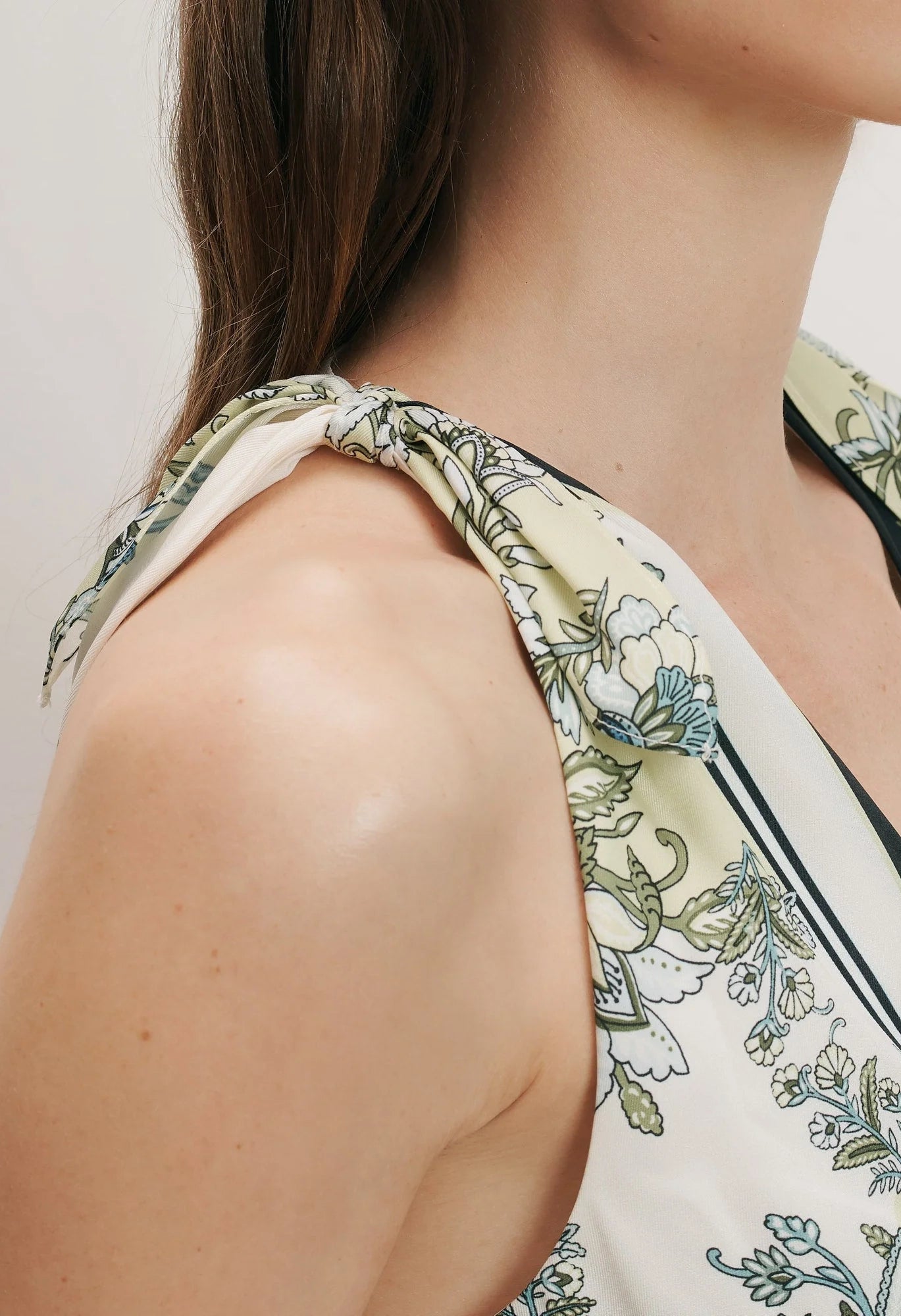 Kaliza Scarf-Print Midi Dress