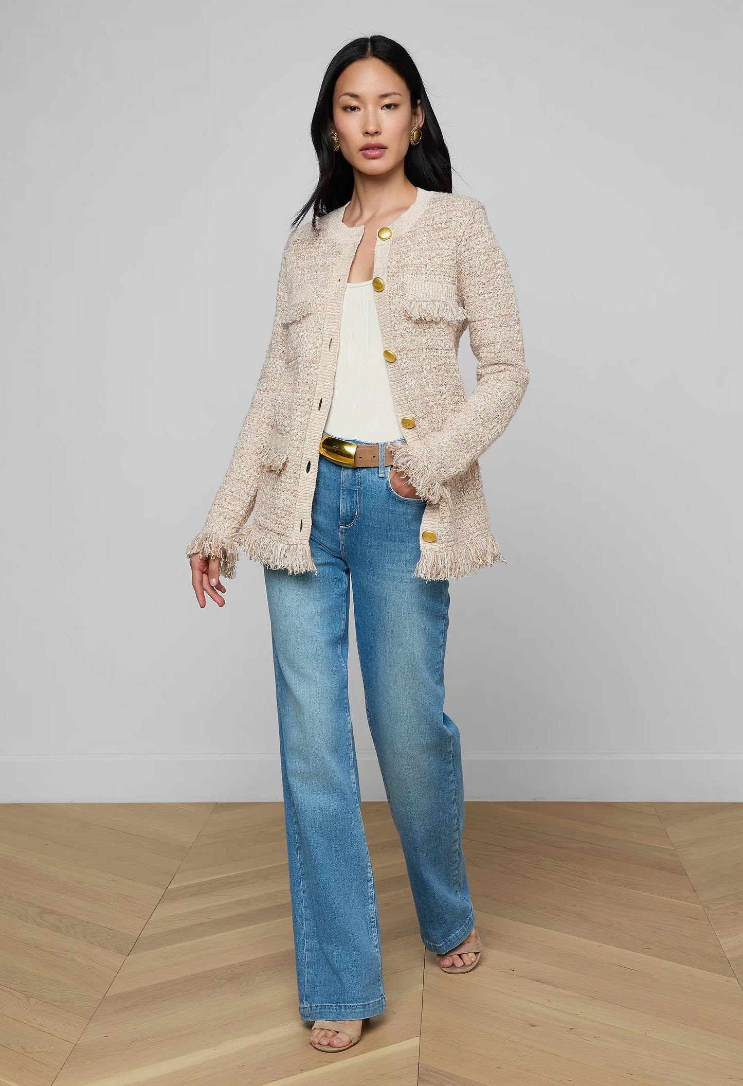 Kastoria Fringe Trim Cardigan