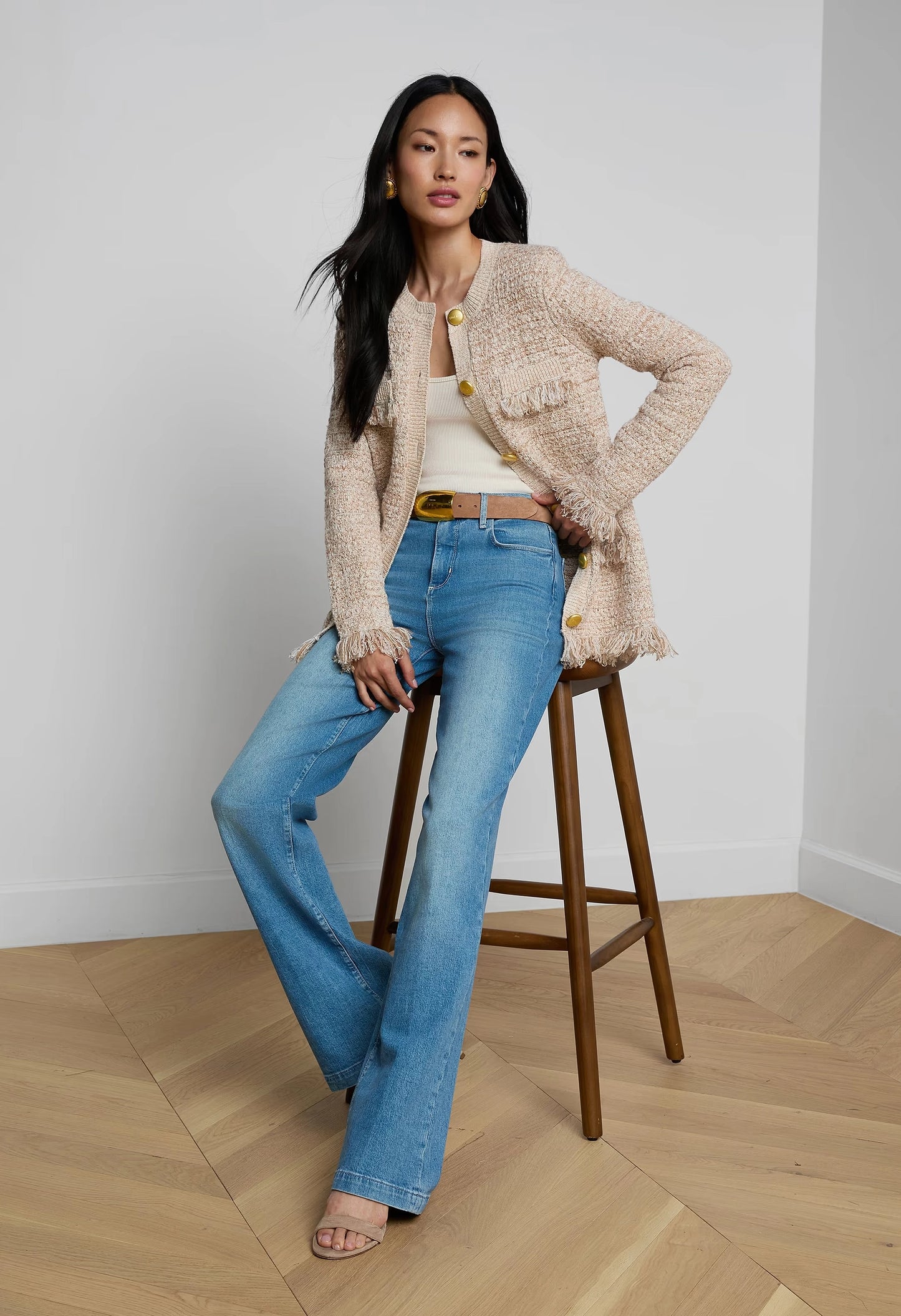 Kastoria Fringe Trim Cardigan