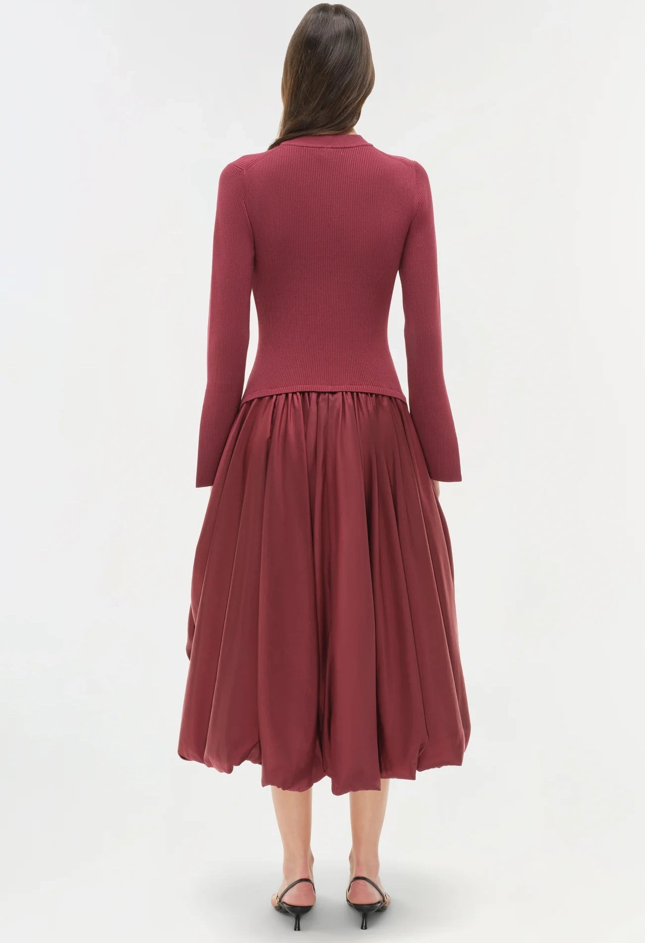 Kenlie Taffeta Knit Midi Dress