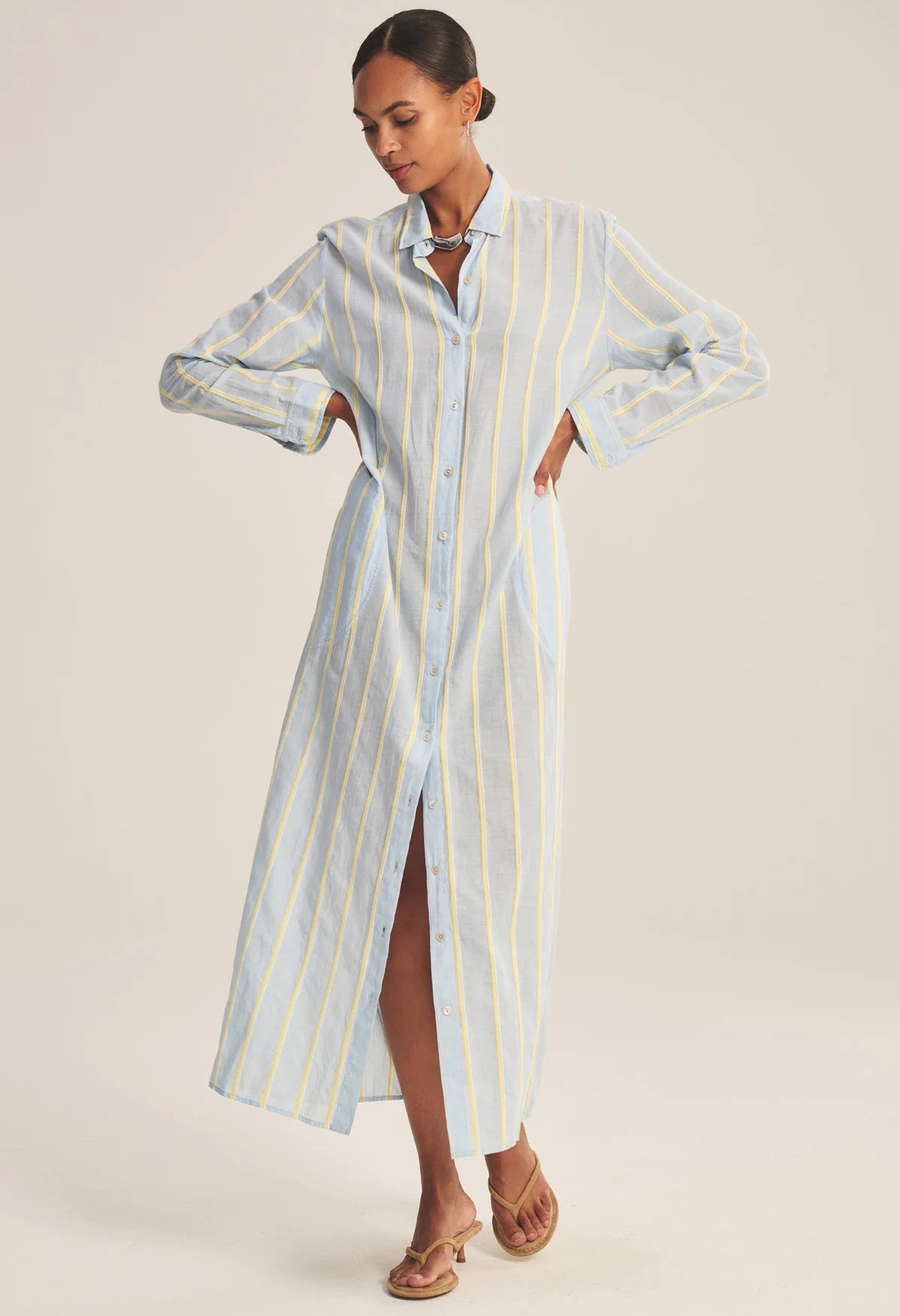 Kimora Yarn Dyed Stripes Dress