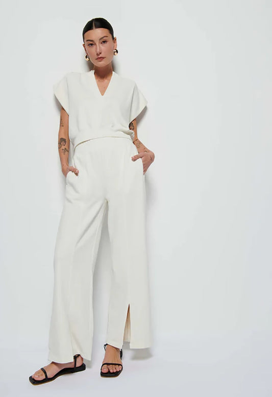 Lincoln Front Slit Knit Pant