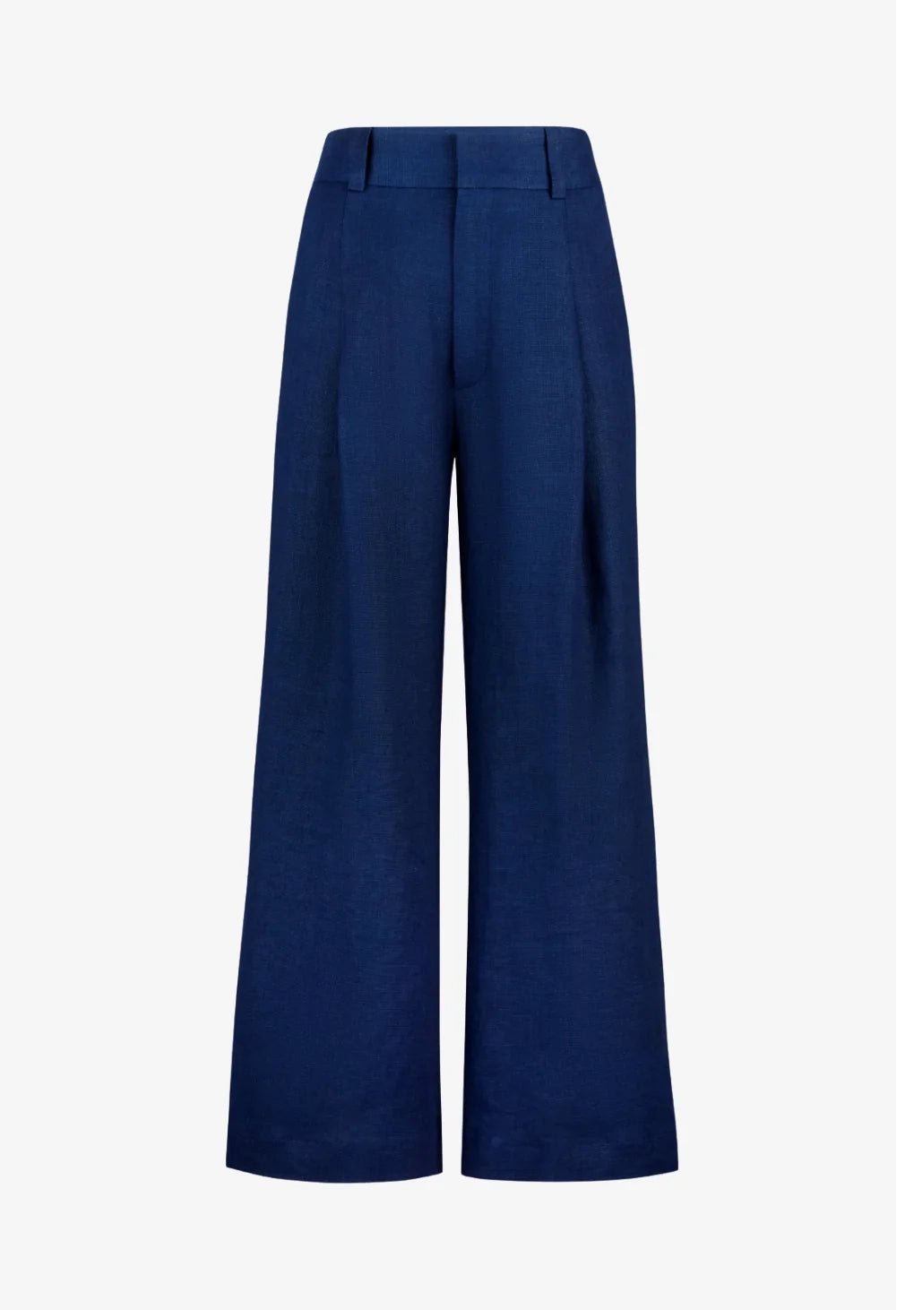 Linen Cropped Pleated Trouser