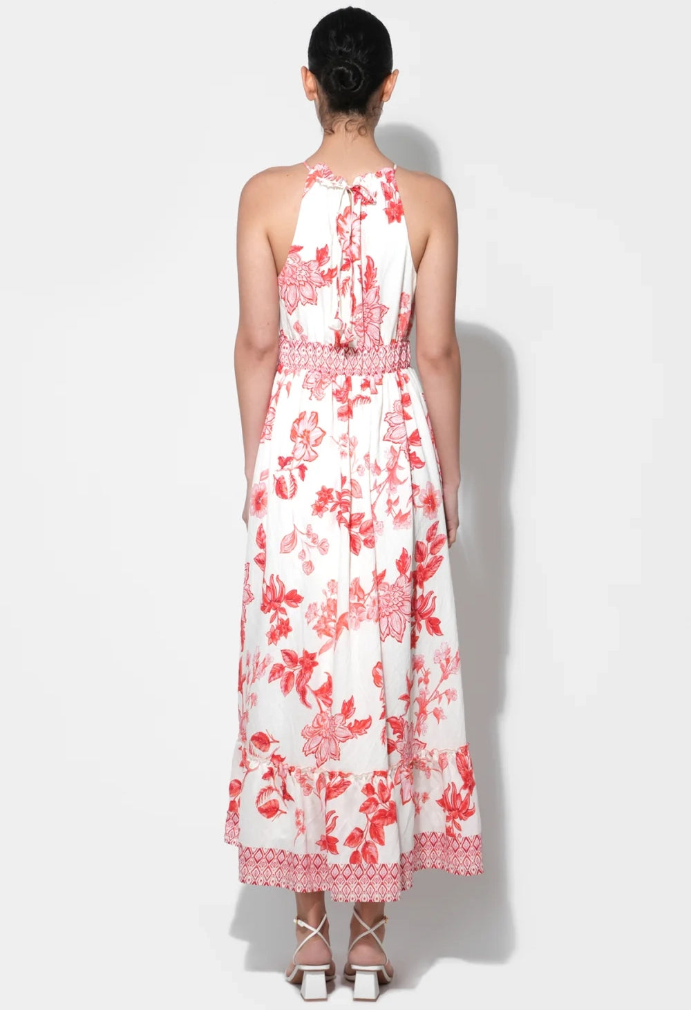 Lucia Printed Halter Maxi Dress