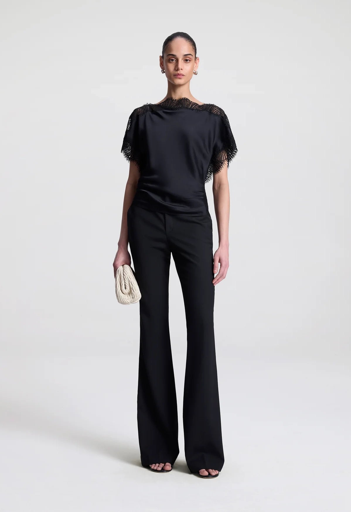 Luna Satin and Lace Top