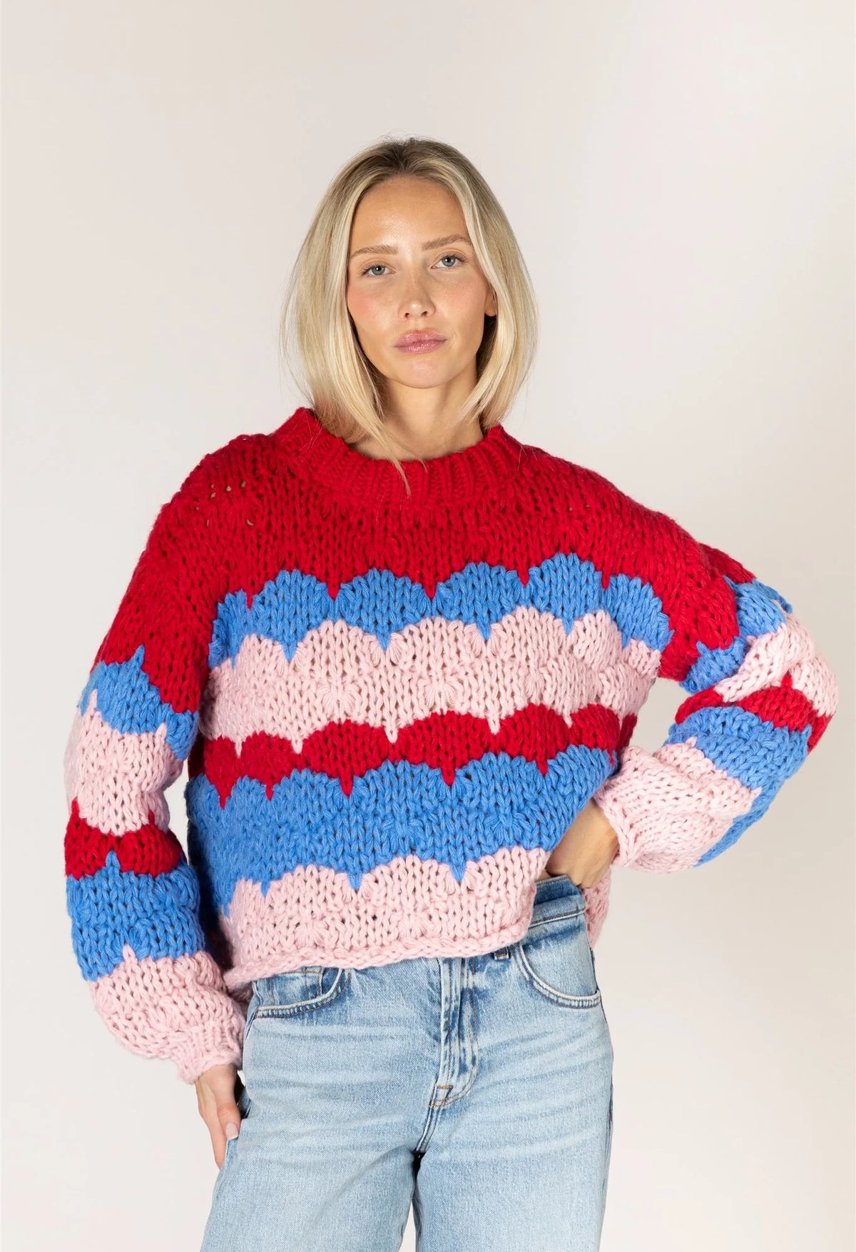 Lynn Hand Knit Stripe Sweater