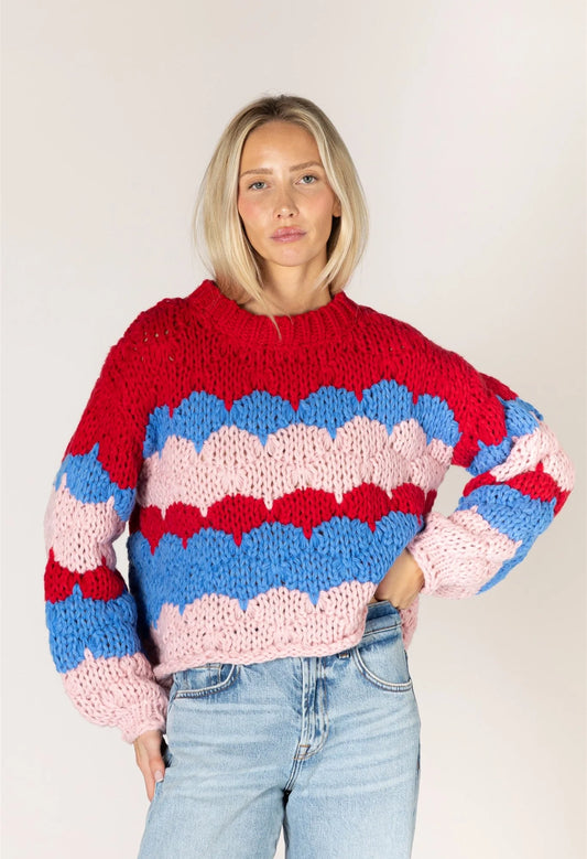 Lynn Hand Knit Stripe Sweater