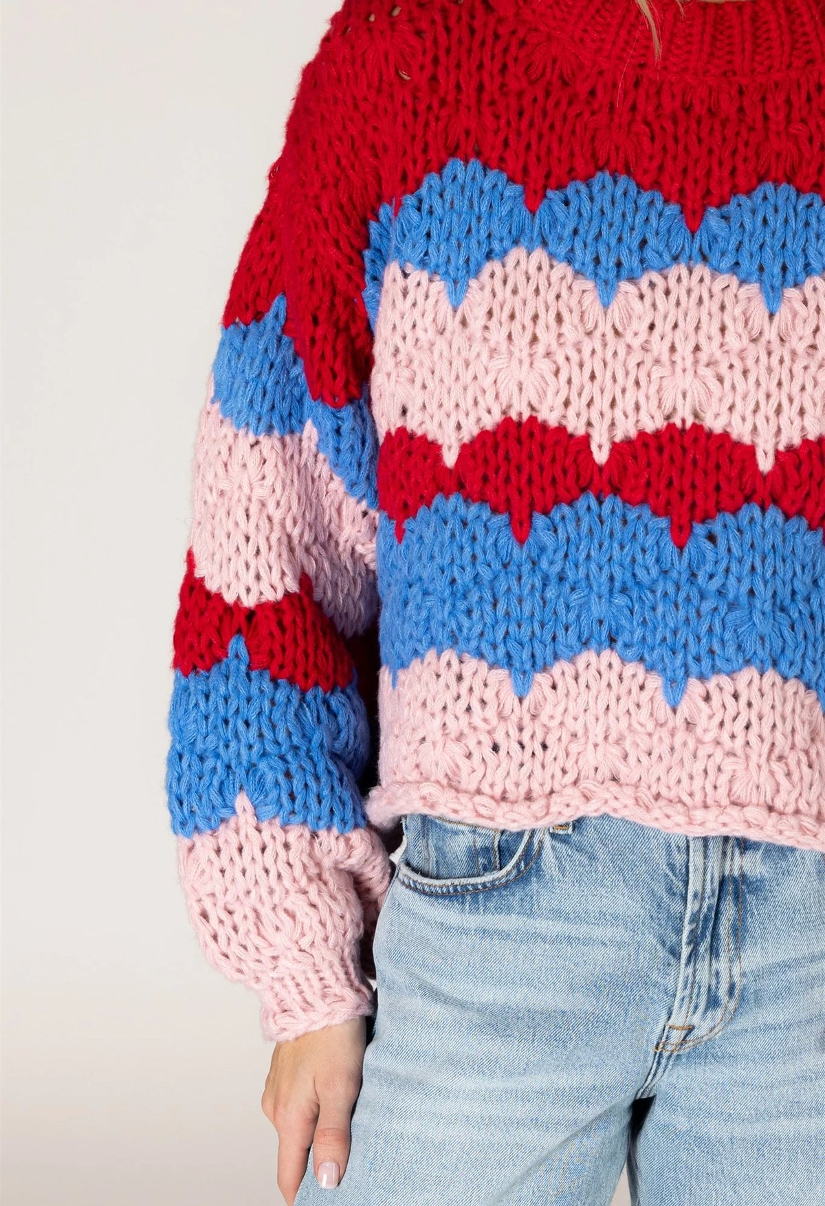 Lynn Hand Knit Stripe Sweater