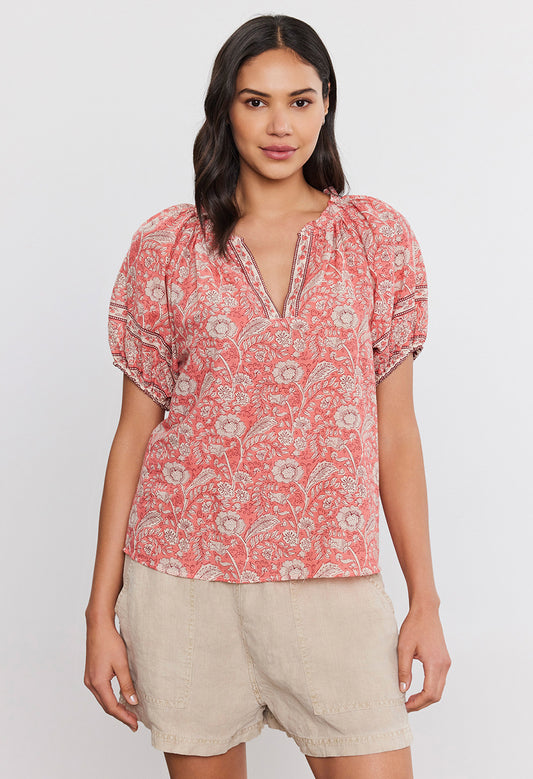 Lyra Printed Voile Top