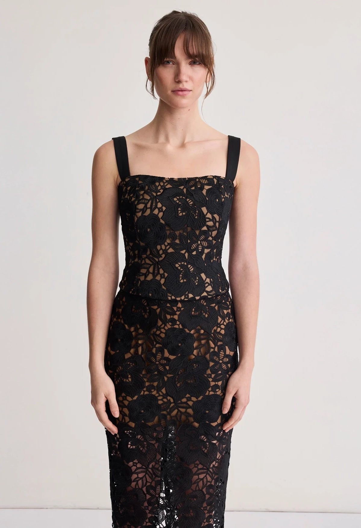 Lace Bustier with Detachable Straps