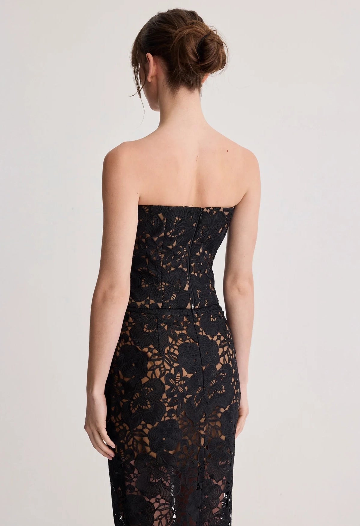 Lace Bustier with Detachable Straps