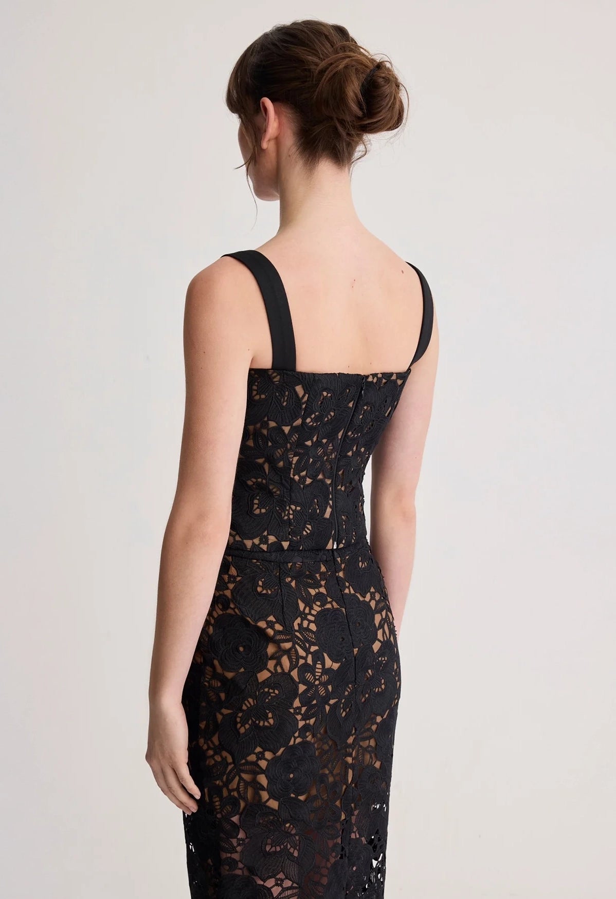 Lace Bustier with Detachable Straps