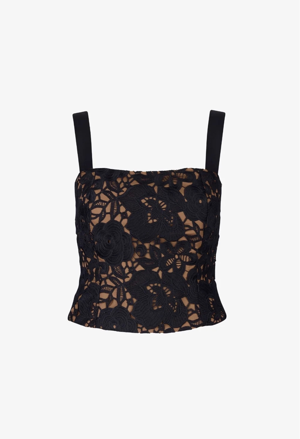 Lace Bustier with Detachable Straps
