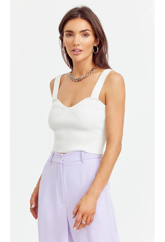 Lala Cropped Knit Top