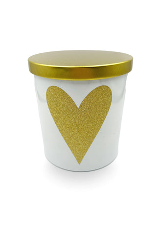 Large Gold Sparkle Candle - Coconut Lime