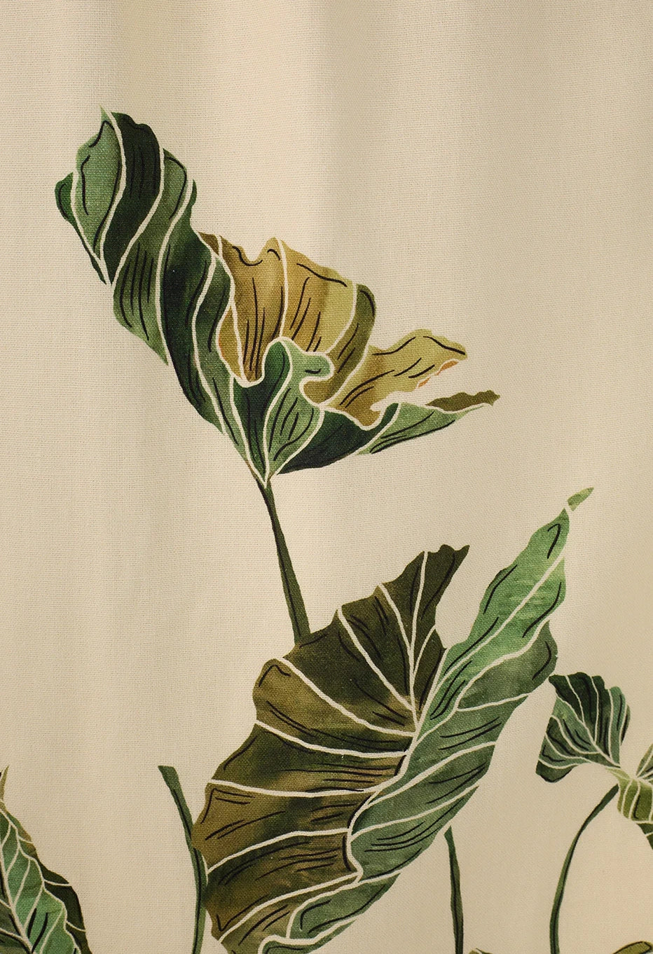 Leaf Print Midi Dress