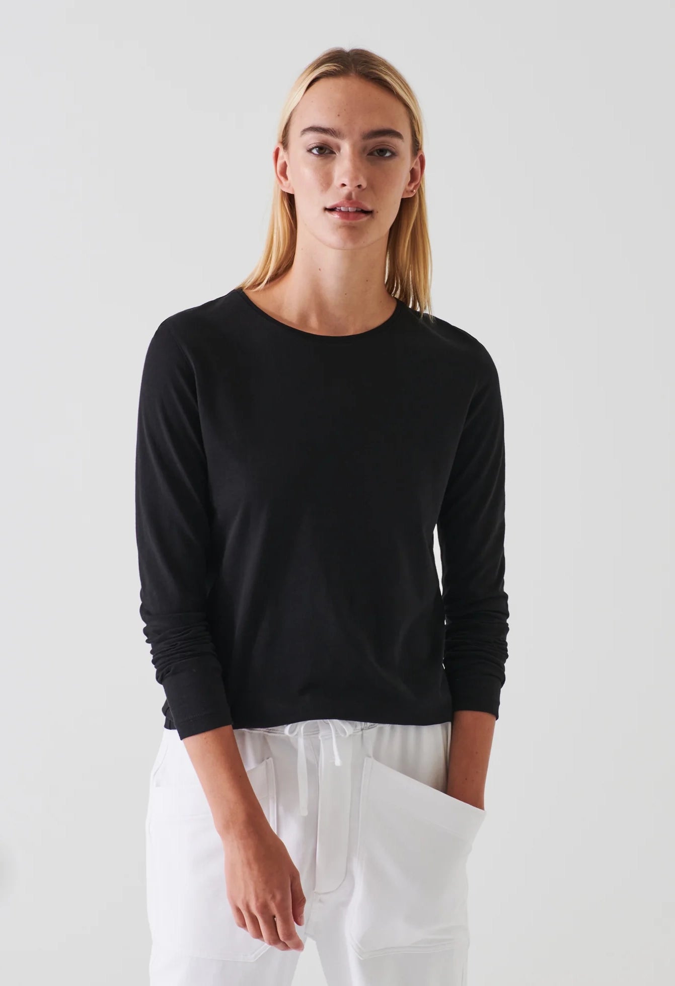 Long Sleeve Lightweight Pima Cotton T-Shirt