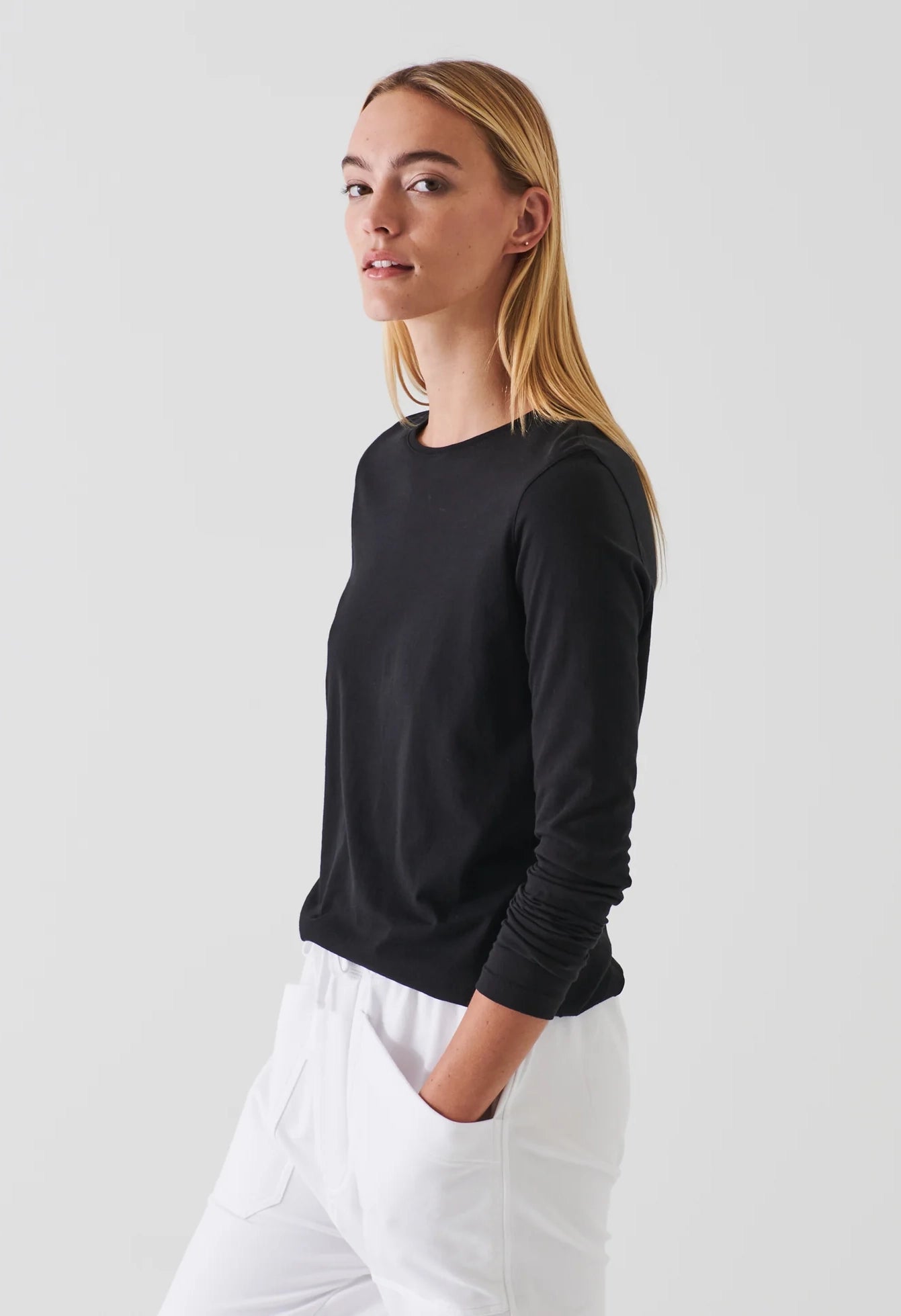 Long Sleeve Lightweight Pima Cotton T-Shirt