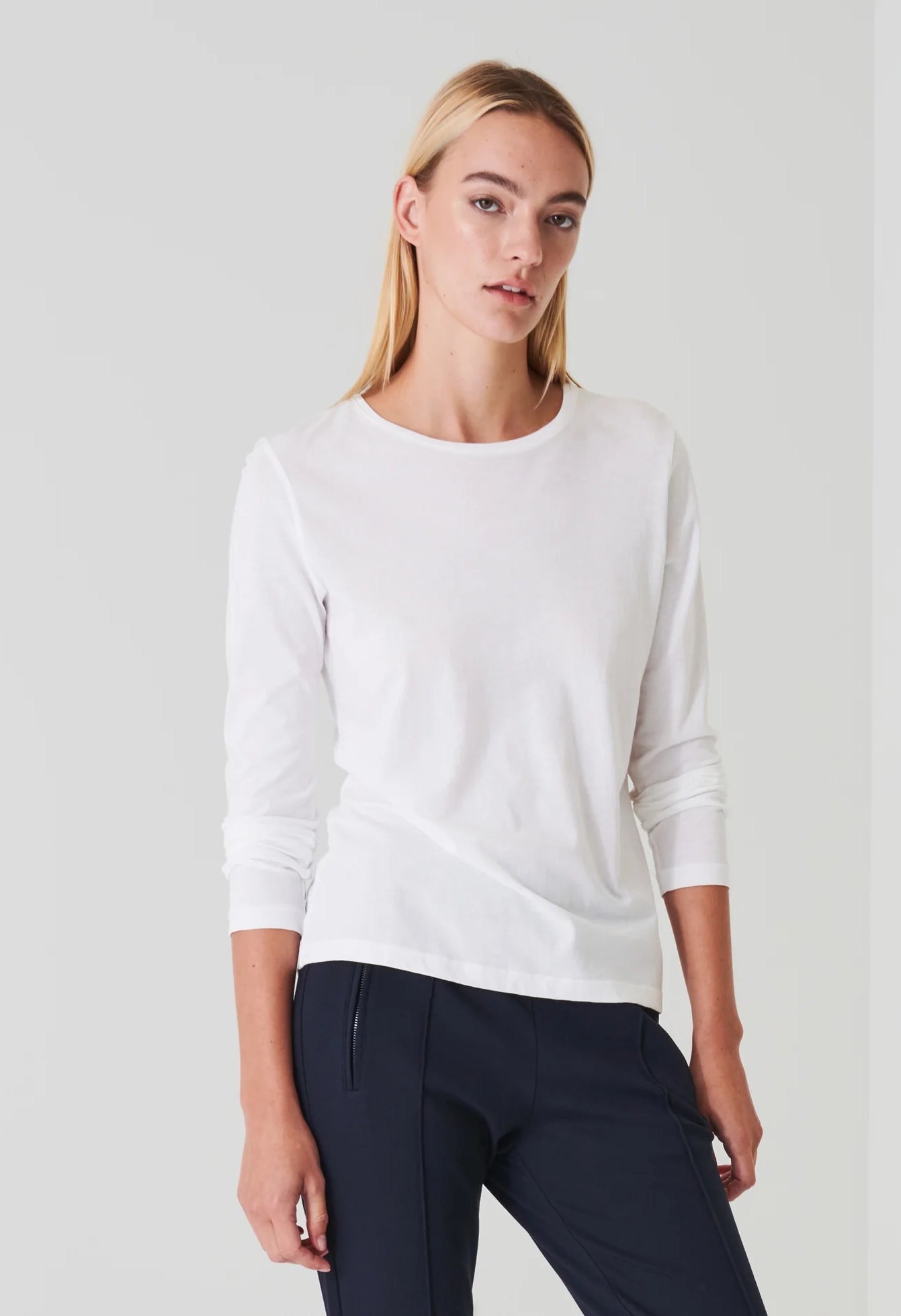 Long Sleeve Lightweight Pima Cotton T-Shirt