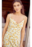 Linda Satin Printed Slip Dress