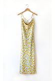 Linda Satin Printed Slip Dress