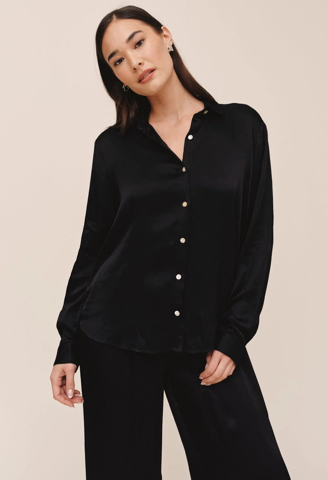 Long Sleeve Clean Button Down Shirt